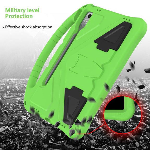 For Lenovo Xiaoxin Pad Pro 12.7 2025 EVA Shockproof Tablet Case with Holder(Green)