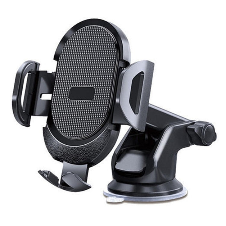 D33 With Air Vent Clip Suction Cup Base Gravity Sensing Car Phone Holder Bracket(Black)