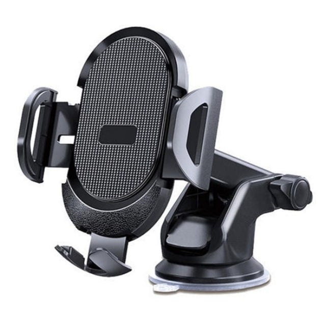 D33 With Air Vent Clip Suction Cup Base Gravity Sensing Car Phone Holder Bracket(Black)