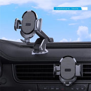 D33 With Air Vent Clip Suction Cup Base Gravity Sensing Car Phone Holder Bracket(Black)