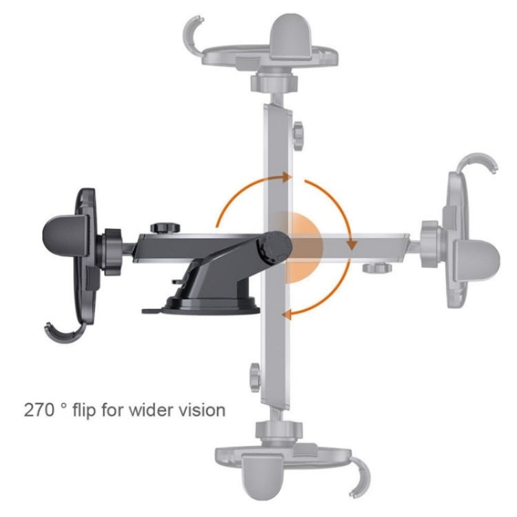 D33 With Air Vent Clip Suction Cup Base Gravity Sensing Car Phone Holder Bracket(Black)