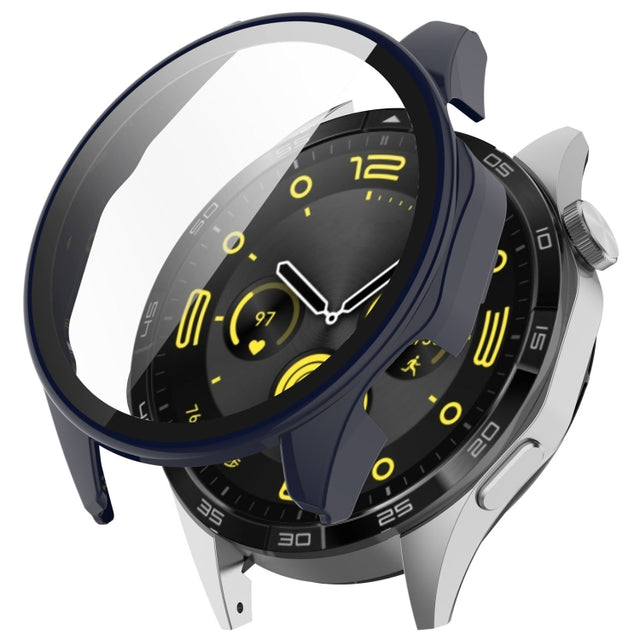 For Huawei Watch GT 4 46mm PC + Tempered Film Integrated Watch Protective Case(Blue)