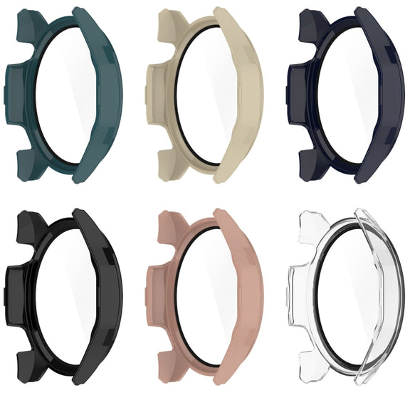 For Huawei Watch GT 4 46mm PC + Tempered Film Integrated Watch Protective Case(Green)