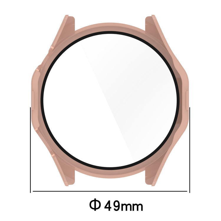 For Huawei Watch GT 4 46mm PC + Tempered Film Integrated Watch Protective Case(Pink)