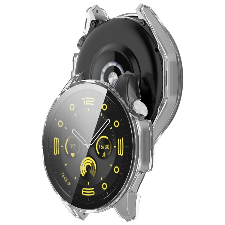 For Huawei Watch GT 4 46mm PC + Tempered Film Integrated Watch Protective Case(Pink)