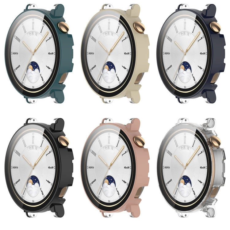 For Huawei Watch GT 4 41mm PC + Tempered Film Integrated Watch Protective Case(Blue)