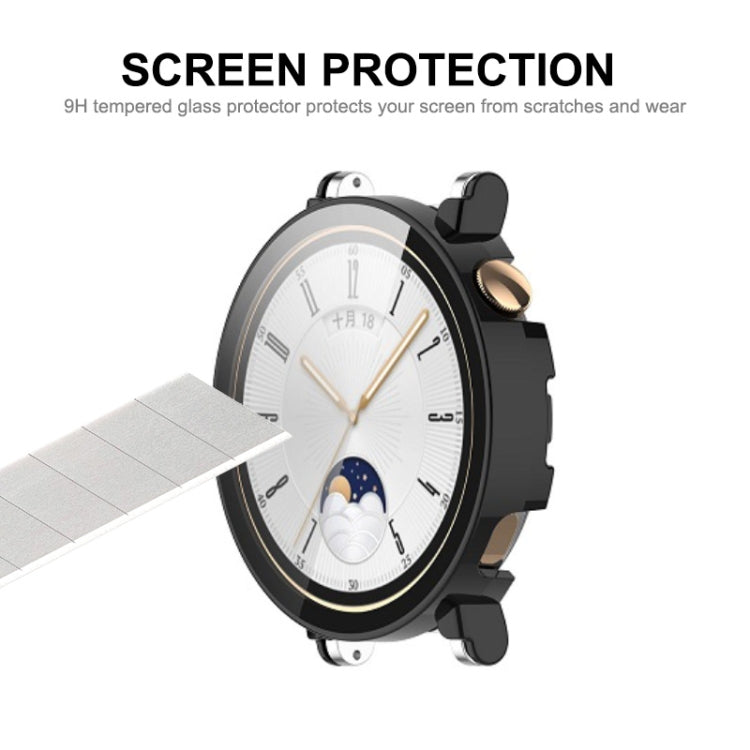 For Huawei Watch GT 4 46mm ENKAY Hat-Prince Full Coverage PC + Tempered Film Integrated Watch Protective Case(Black)