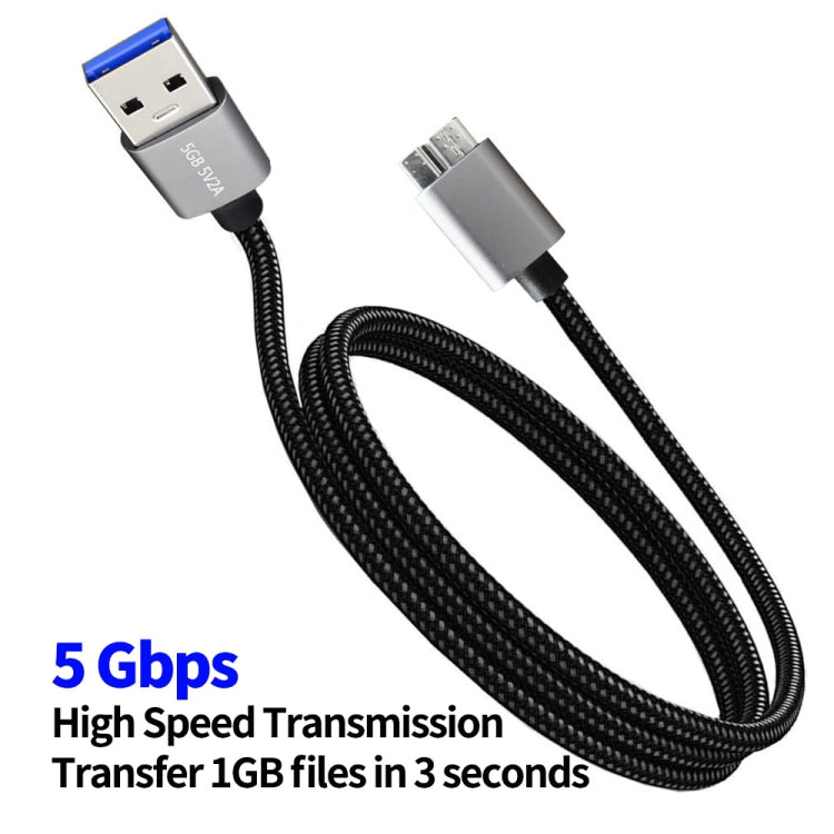 JUNSUNMAY USB 3.0 Male to Micro-B Cord Cable Compatible with Samsung Camera Hard Drive, Length:0.3m