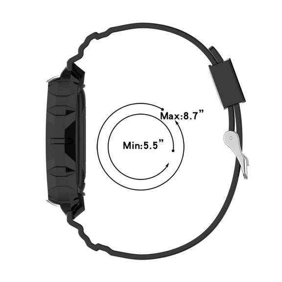 For Fitbit Charge 6 / 5 / 4 / 3 Armor Integrated TPU Watch Band(Black)