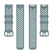 For Fitbit Charge 6 Solid Color Breathable Sports Silicone Watch Band(Blue)