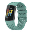 For Fitbit Charge 6 Solid Color Breathable Sports Silicone Watch Band(Pine Green) - Watch Bands by PMC TechLife | Online Shopping South Africa | PMC TechLife | Buy Now Pay Later Mobicred