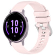 For Garmin Vivoactive 5 Liquid Glossy Silver Buckle Silicone Watch Band(Pink) - Watch Bands by PMC TechLife | Online Shopping South Africa | PMC TechLife