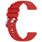 For Garmin Venu 2 Plus Liquid Glossy Silver Buckle Silicone Watch Band(Red)