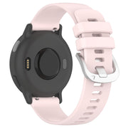 For Garmin Venu 2 Plus Liquid Glossy Silver Buckle Silicone Watch Band(Pink)