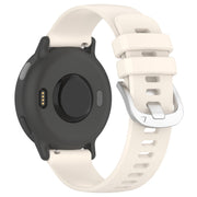 For Garmin Vivomove HR Sport Liquid Glossy Silver Buckle Silicone Watch Band(Starlight)