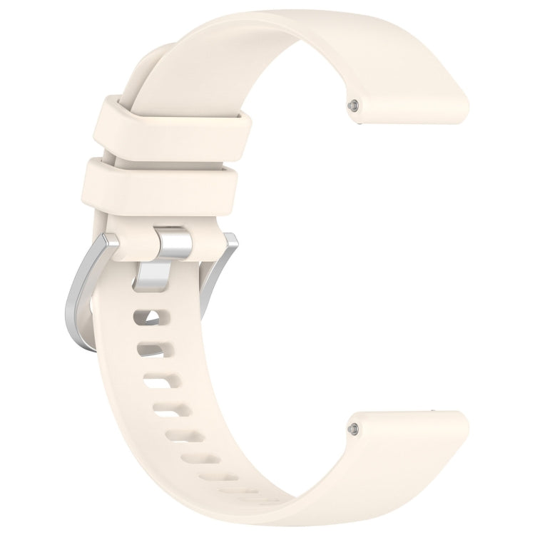 For Garmin Vivomove HR Sport Liquid Glossy Silver Buckle Silicone Watch Band(Starlight)