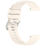 For Garmin Vivomove HR Sport Liquid Glossy Silver Buckle Silicone Watch Band(Starlight)