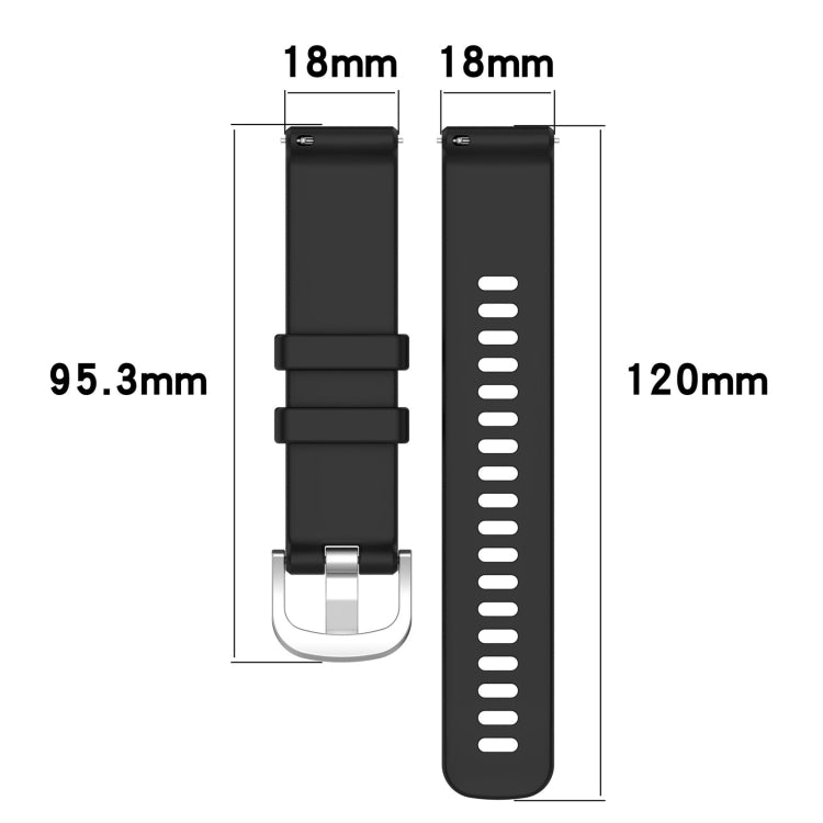 For Garmin Venu 2S Liquid Glossy Silver Buckle Silicone Watch Band(White)