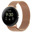 For Google Pixel Watch 2 Milan Magnetic Steel Mesh Watch Band(Rose Gold) - Watch Cases by PMC TechLife | Online Shopping South Africa | PMC TechLife | Buy Now Pay Later Mobicred