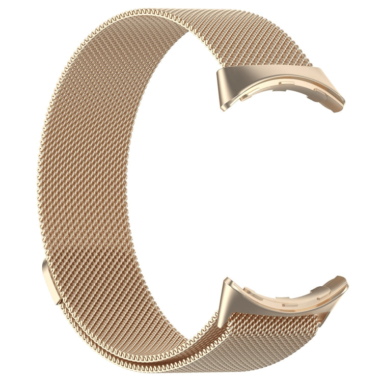 For Google Pixel Watch 2 Milan Magnetic Steel Mesh Watch Band(Champagne)