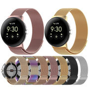 For Google Pixel Watch 2 Milan Magnetic Steel Mesh Watch Band(Silver)