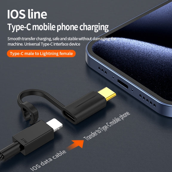 8 Pin to USB-C / Type-C 3.1 OTG Adapter(Black)