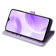 For Ulefone Note 15 Cat and Dog Embossed Leather Phone Case(Purple)
