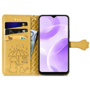 For Ulefone Note 15 Cat and Dog Embossed Leather Phone Case(Yellow)