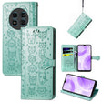 For Ulefone Note 15 Cat and Dog Embossed Leather Phone Case(Green) - Ulefone Cases by PMC Jewellery | Online Shopping South Africa | PMC Jewellery | Buy Now Pay Later Mobicred
