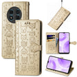 For Ulefone Note 15 Cat and Dog Embossed Leather Phone Case(Gold) - Ulefone Cases by PMC Jewellery | Online Shopping South Africa | PMC Jewellery | Buy Now Pay Later Mobicred