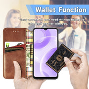 For Ulefone Note 15 Cubic Grid Pressed Magnetic Leather Phone Case(Brown)