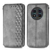 For Ulefone Note 15 Cubic Grid Pressed Magnetic Leather Phone Case(Grey)