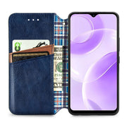 For Ulefone Note 15 Cubic Grid Pressed Magnetic Leather Phone Case(Green)