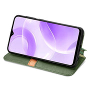 For Ulefone Note 15 Cubic Grid Pressed Magnetic Leather Phone Case(Green)