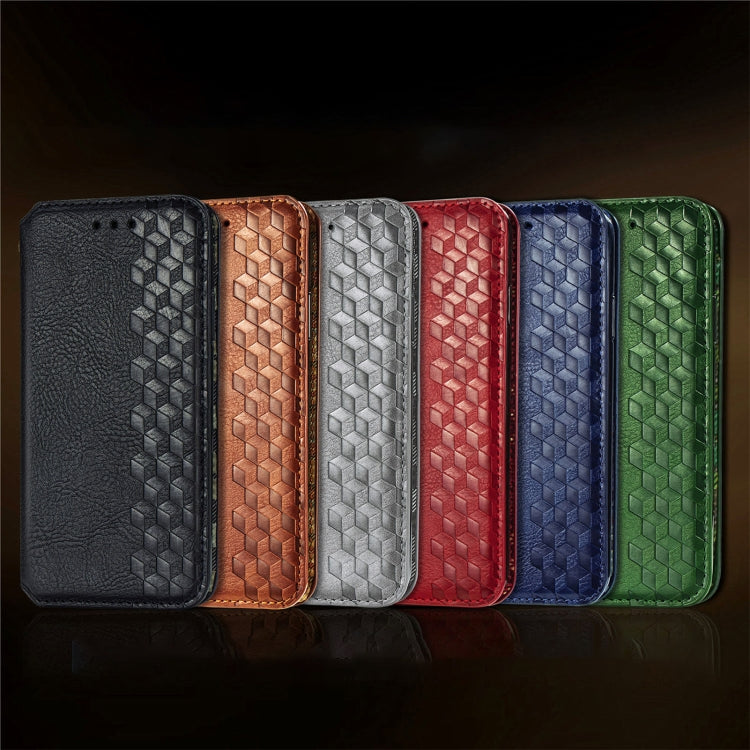 For Ulefone Note 15 Cubic Grid Pressed Magnetic Leather Phone Case(Black)