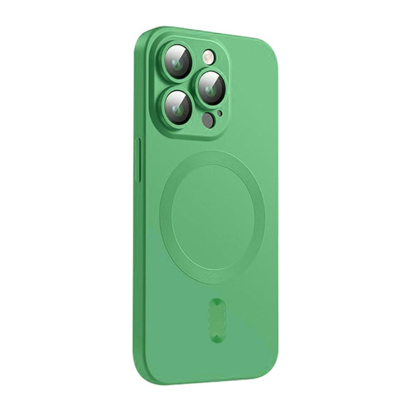 For iPhone 15 Pro ENKAY MagSafe Matte TPU Phone Case with Lens Film(Green)