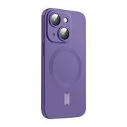 For iPhone 15 ENKAY MagSafe Matte TPU Phone Case with Lens Film(Purple)