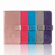 For Ulefone Note 15 Four-leaf Clasp Embossed Buckle Leather Phone Case(Rose Gold)