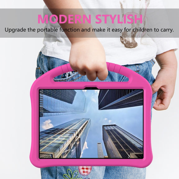For Teclast M40 2022 EVA Shockproof Tablet Case with Holder(Rose Red)