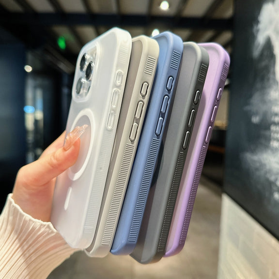 For iPhone 16 Pro Transparent TPU Hybrid PC Magsafe Phone Case(Blue)