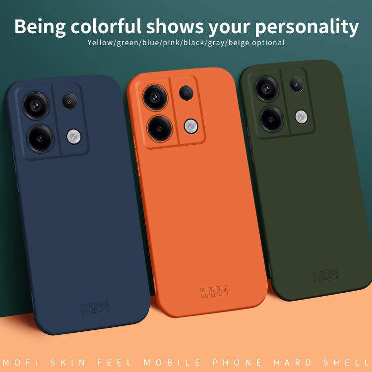 For Xiaomi Redmi Note 13 5G MOFI Qin Series Skin Feel All-inclusive PC Phone Case(Orange)
