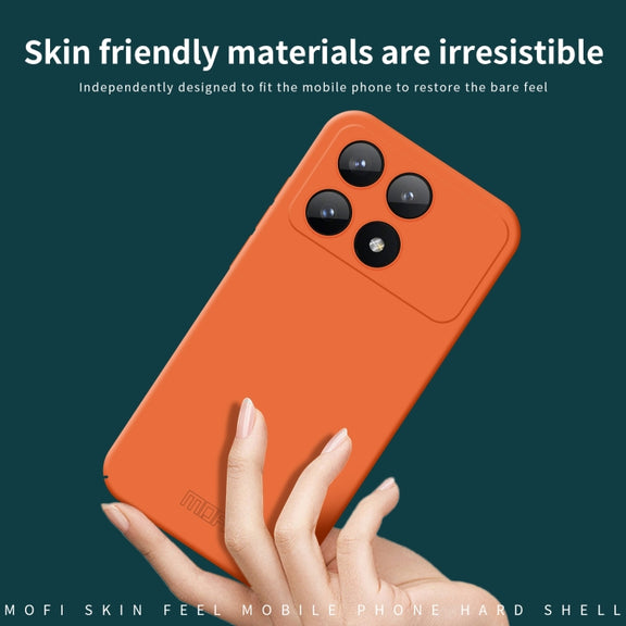 For Xiaomi Redmi K70E MOFI Qin Series Skin Feel All-inclusive PC Phone Case(Gray)