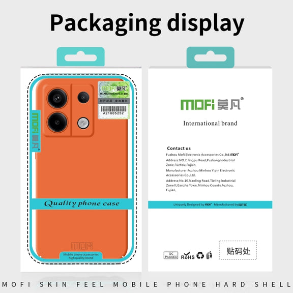 For Xiaomi Redmi Note 13 Pro 5G MOFI Qin Series Skin Feel All-inclusive PC Phone Case(Gray)