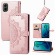For Motorola Moto G 2024 Mandala Flower Embossed Leather Phone Case(Rose Gold) - Motorola Cases by PMC Jewellery | Online Shopping South Africa | PMC Jewellery | Buy Now Pay Later Mobicred