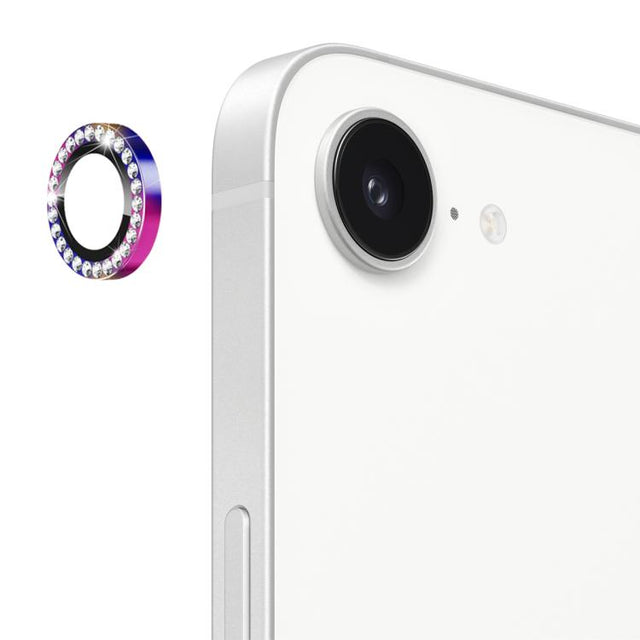 For iPhone 16e ENKAY AR Anti-reflection Individual Diamond Ring Camera Lens Glass Full Film(Colorful)