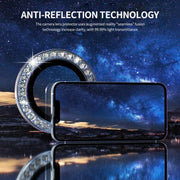 For iPhone 16e ENKAY AR Anti-reflection Individual Diamond Ring Camera Lens Glass Full Film(Deep Green)