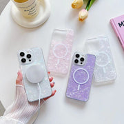 For iPhone 14 Pro Shell Texture MagSafe TPU Phone Case(Dazzling)