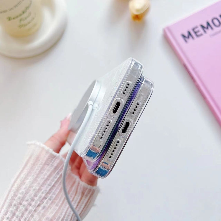 For iPhone 14 Pro Max Shell Texture MagSafe TPU Phone Case(Dazzling)