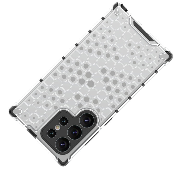 For Samsung Galaxy S24 Ultra 5G Shockproof Honeycomb Phone Case(Blue)