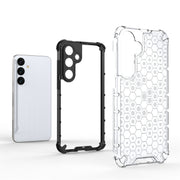 For Samsung Galaxy S24+ 5G Shockproof Honeycomb Phone Case(Blue)